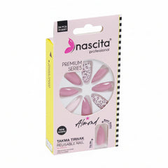 Nasita Premium Series Reusable Nail – Almond Pink