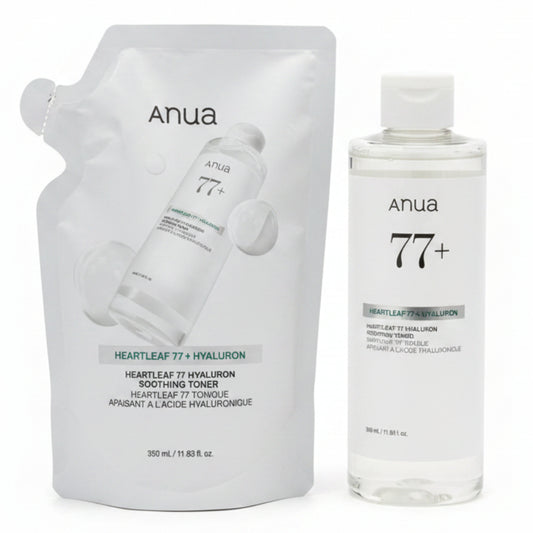 Heartleaf 77 Hyaluron Soothing Toner 350ml Refill Set (+Refill 350ml)
