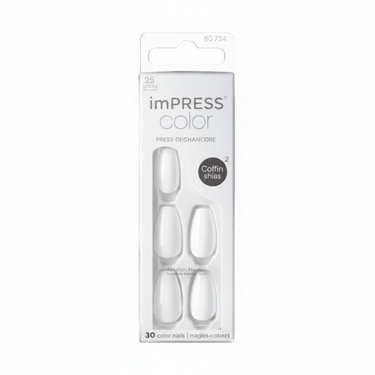 imPRESS Color Press-On Nails White -30pcs