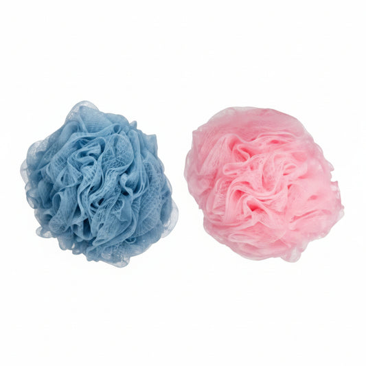 Bath Deluxe Puffs Blue/Pink - 2pcs