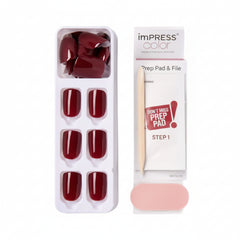 imPRESS Color Press-On Nails Burgundy -30pcs