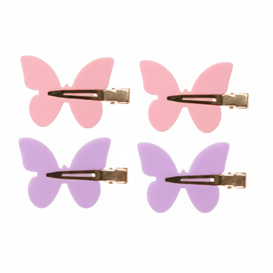 Creaseless Hair Clips Butterfly -4pcs