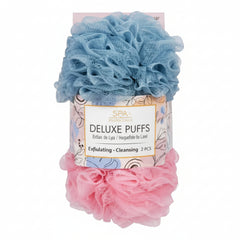 Bath Deluxe Puffs Blue/Pink - 2pcs