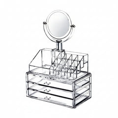 Makeup Organizer With Mirror 1pc
