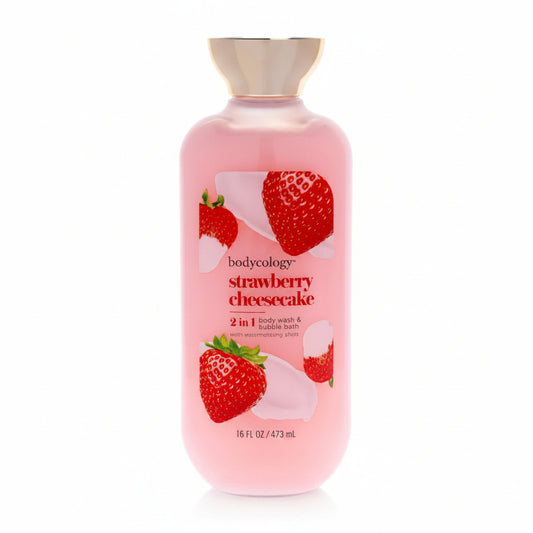 2 in 1 Body Wash & Bubble Bath Strawberry Cheesecake -473ml
