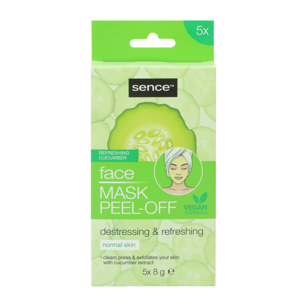 Refreshing Cucumber Face Mask Peel-Off - 5 x 8g