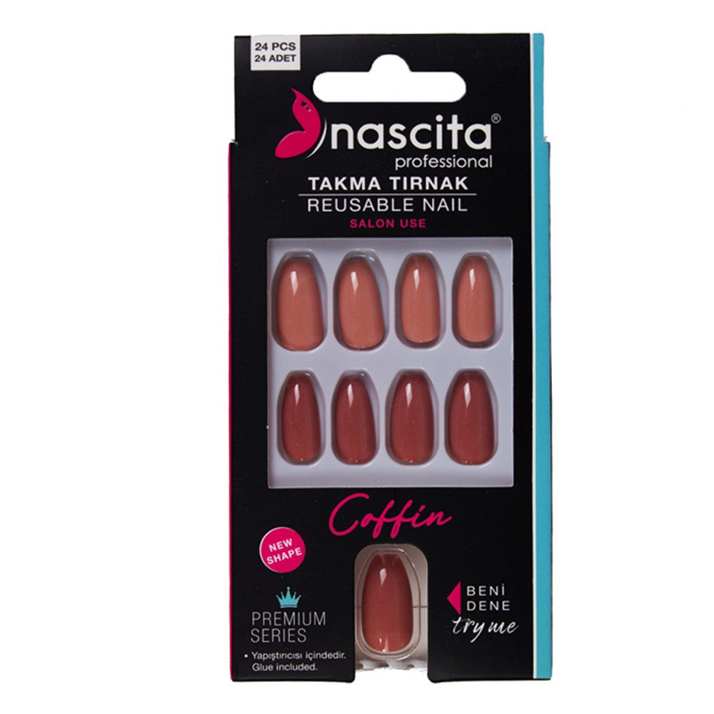 Reusable Nail Set Coffin - 24 Pieces