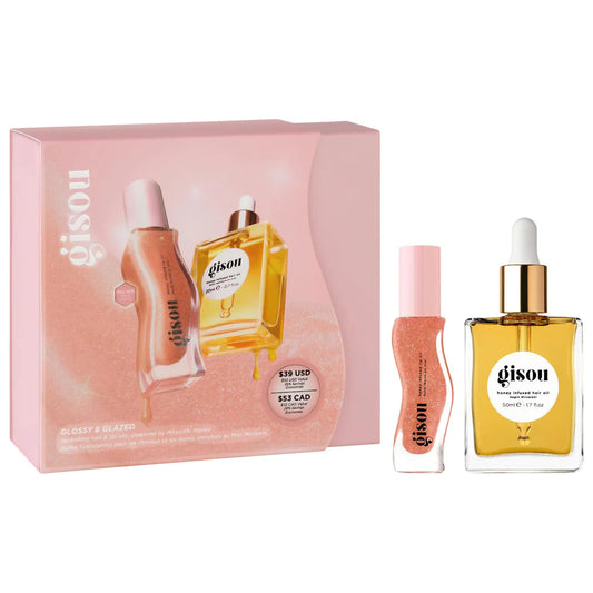 Glossy & Glazed Hair & Lip Oil Set