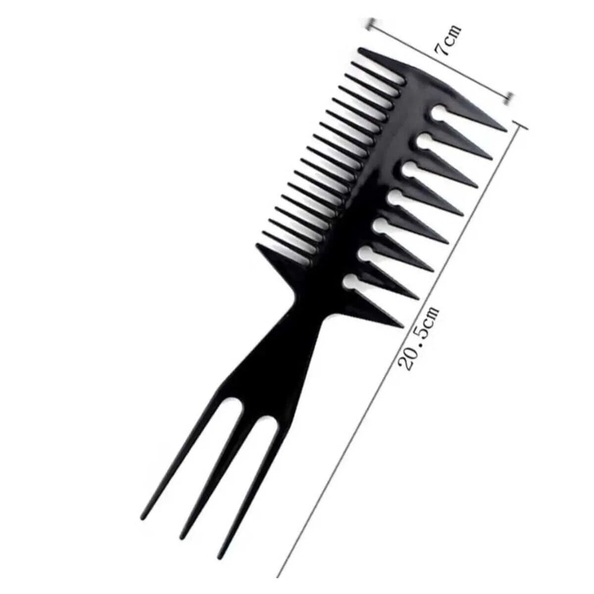 Multi-Function Hair Comb with Sectioning Fork