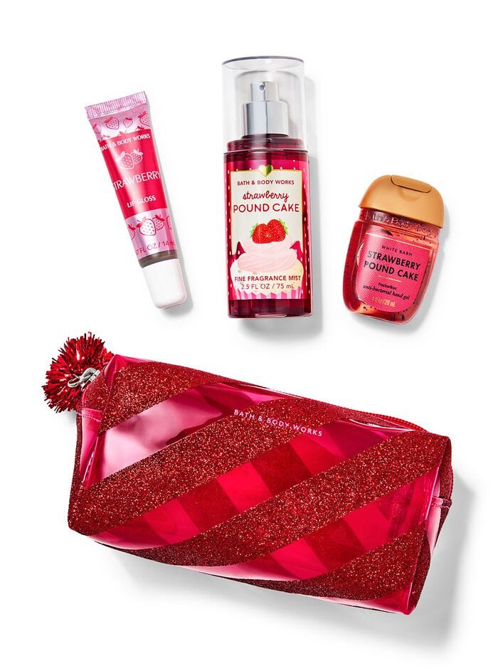 Bath & Body Works Strawberry Pound Cake Gift Set
