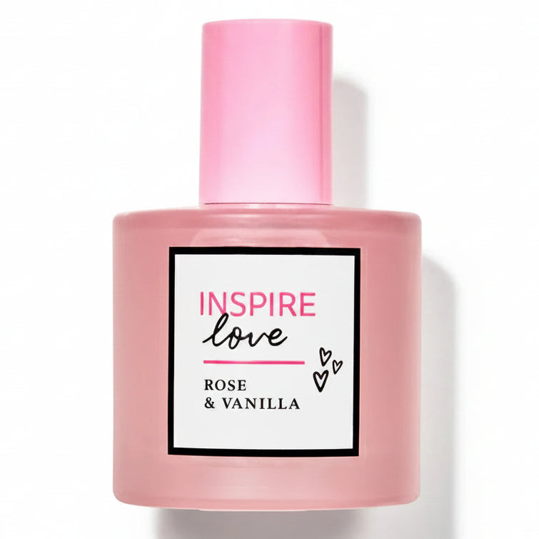Inspire Love Rose & Vanilla Essential Oil Perfume - 50ml