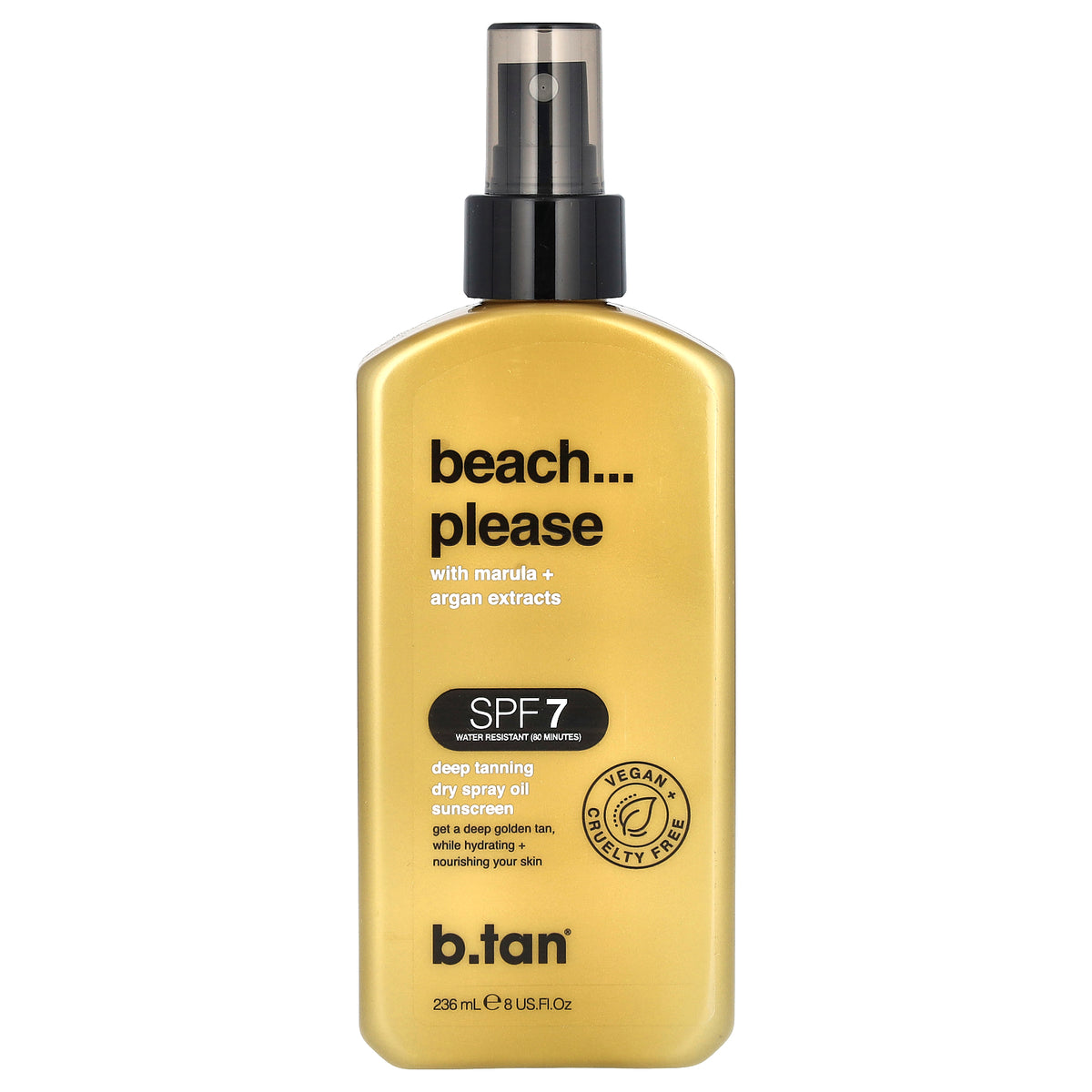 Beach Please Deep Tanning Dry Spray Oil SPF 7 -236ml