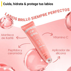 Peach Crystal Effect Lip Gloss -12G