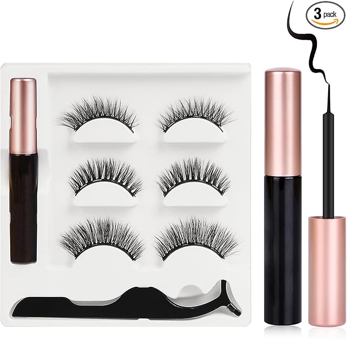 Magnetic Eyelashes Kit -3 Pairs