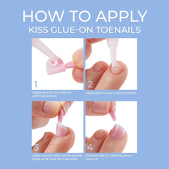 Salon Acrylic French Toenails -24pcs