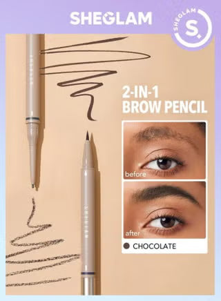 2-in-1 Waterproof Eyebrow Pencil - 0.05g