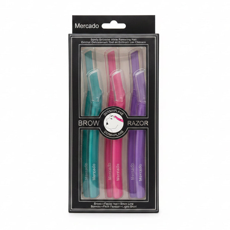 Mercado Cosmetics Brow Razor Dermaplane Set
