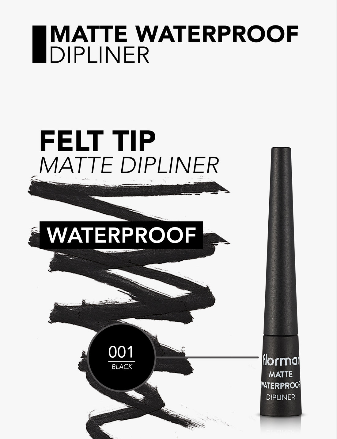 Matte Waterproof Dipliner Black – 2.5ml