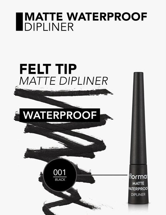 Matte Waterproof Dipliner Black – 2.5ml