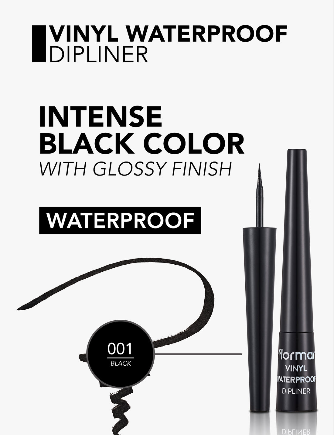 Vinyl Waterproof Dipliner Black 001 Black – 2.5ml