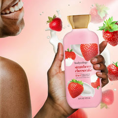 2 in 1 Body Wash & Bubble Bath Strawberry Cheesecake -473ml