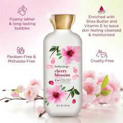 2 in 1 Body Wash & Bubble Bath Cherry Blossom -473ml