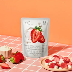 Fresh Strawberry Chips & Yogurt Cubes -10g