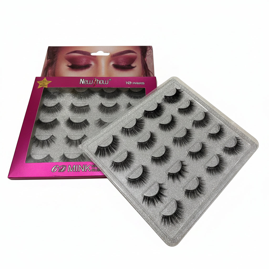 6D Mink False Eyelashes - 10 Pairs