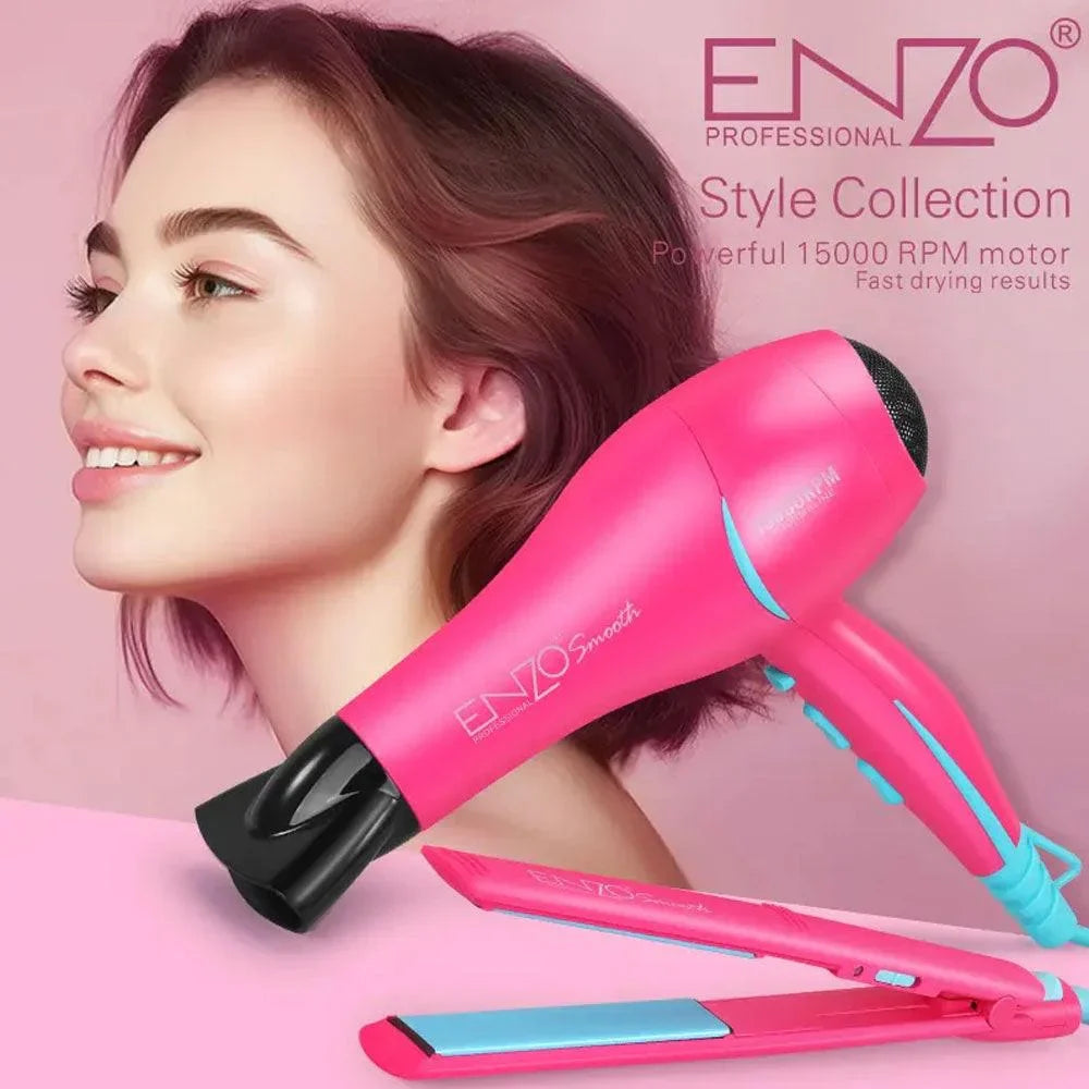 Smooth Fast Styling Hair Dryer & Straightener Set -2pcs