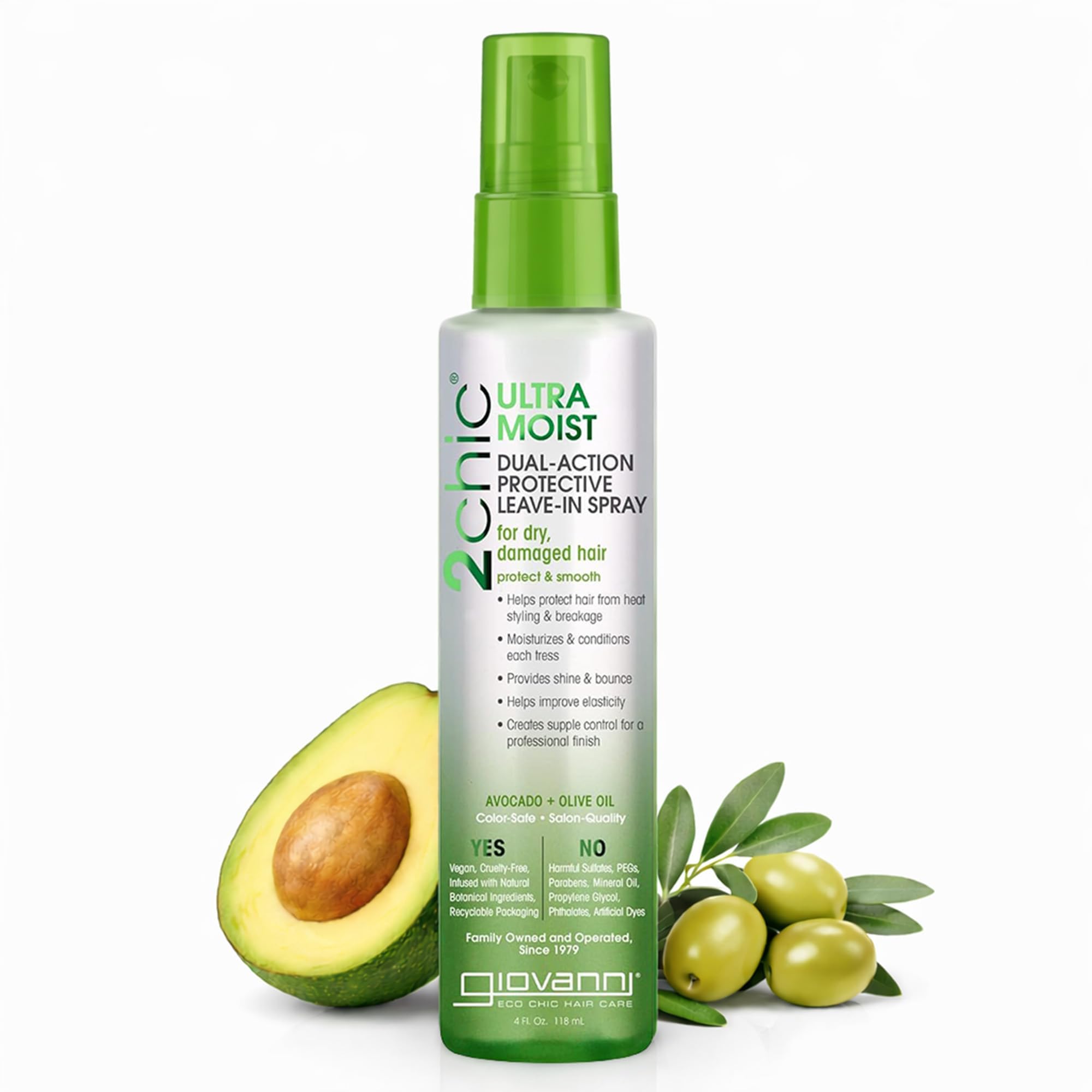 2Chic Ultra Moist Leave-In Conditioning & Styling Elixir Avocado & Olive Oil -118ml