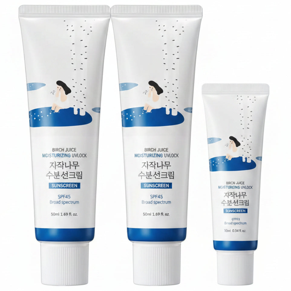 Korean Sunscreen Set 2Pcs+Gift