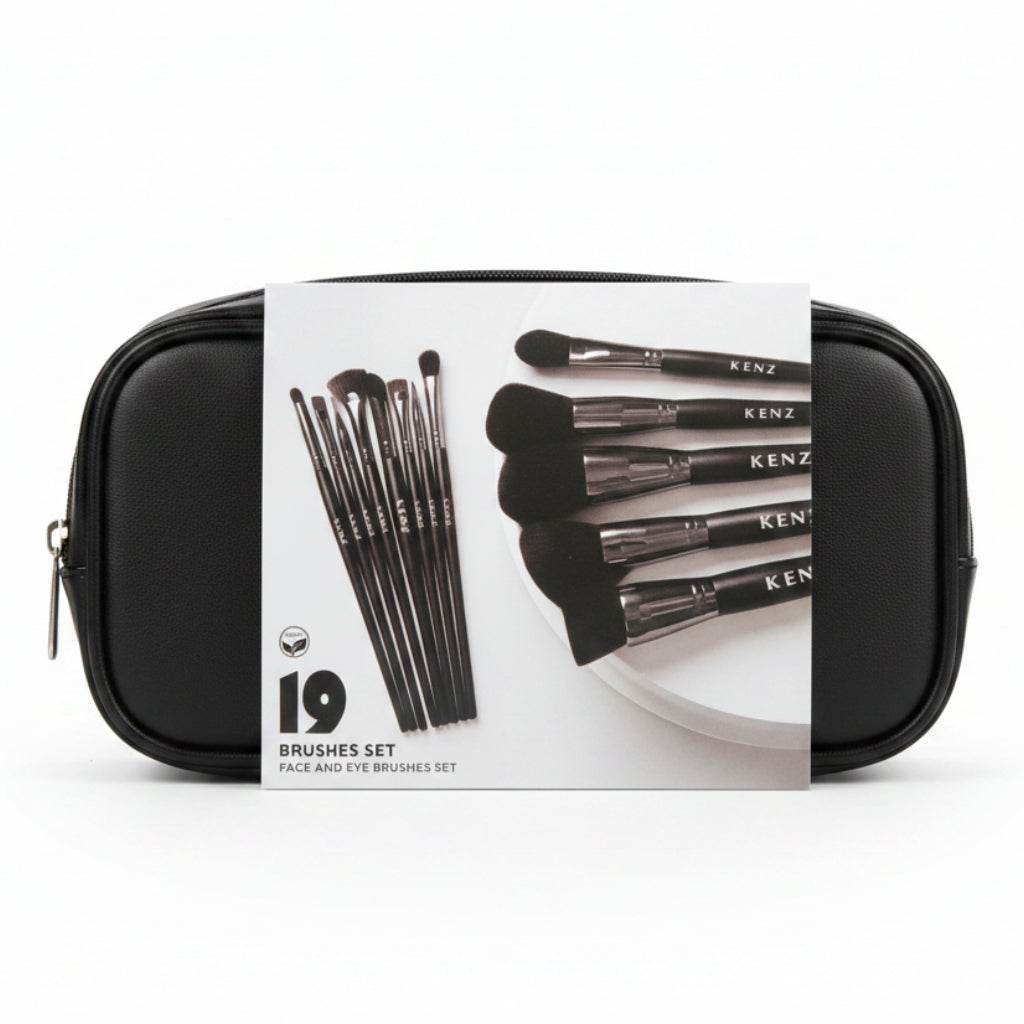 19 Face & Eye Brushes Set -19pcs