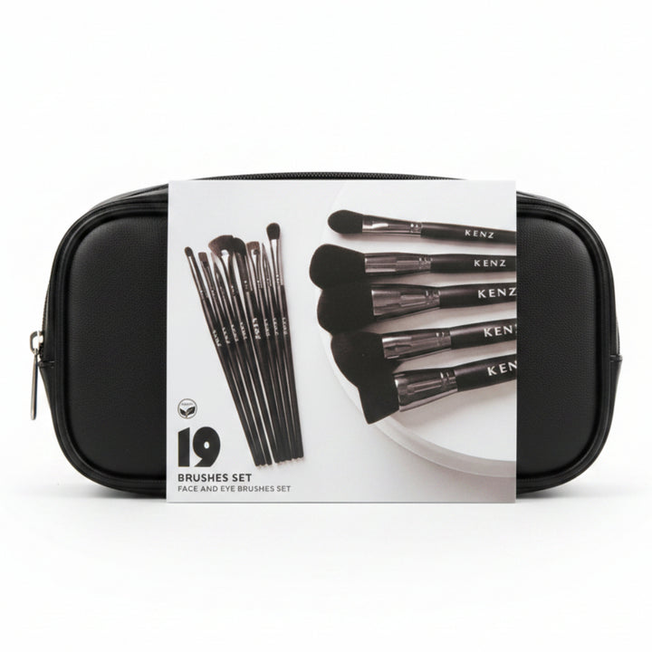 19 Face & Eye Brushes Set -19pcs