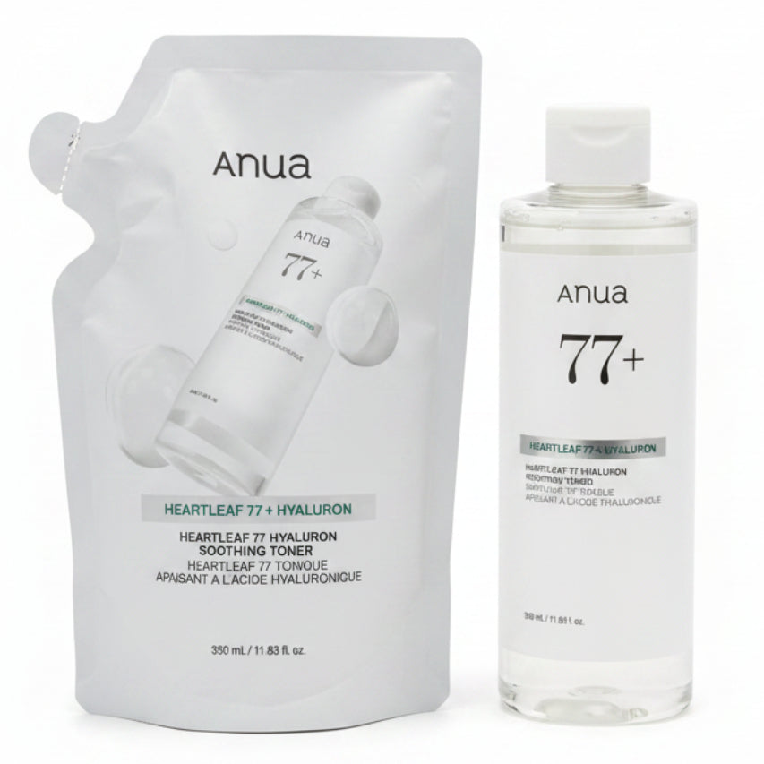 Heartleaf 77 Hyaluron Soothing Toner 350ml Refill Set (+Refill 350ml)