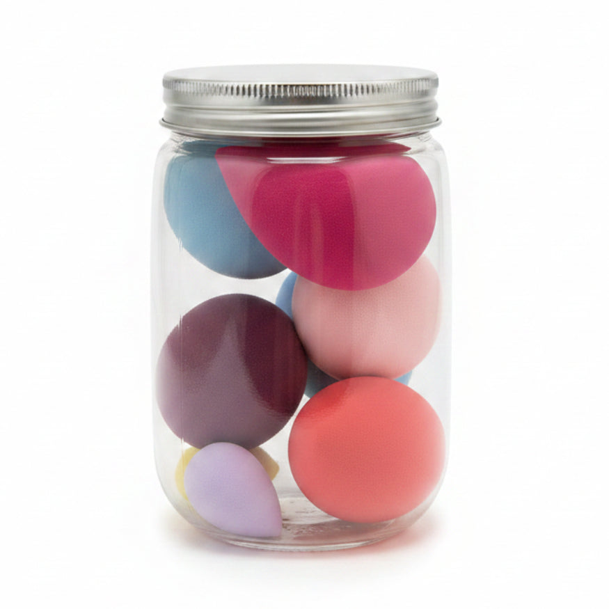 Makeup Sponge Set in Jar -6pcs