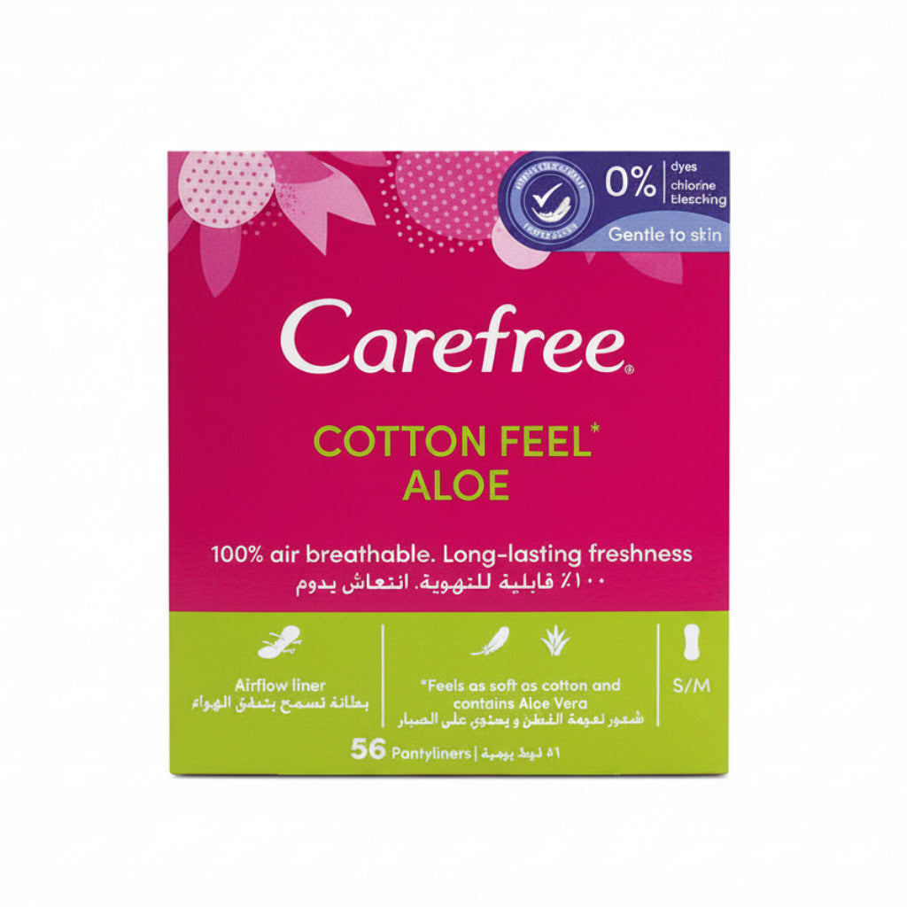 Cotton Feel Aloe Pantyliners - 56 Pieces