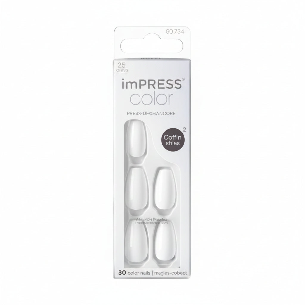 imPRESS Color Press-On Nails White -30pcs