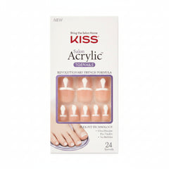 Salon Acrylic French Toenails -24pcs