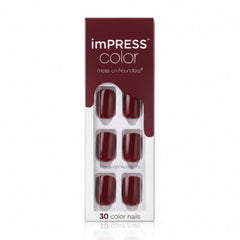 imPRESS Color Press-On Nails Burgundy -30pcs