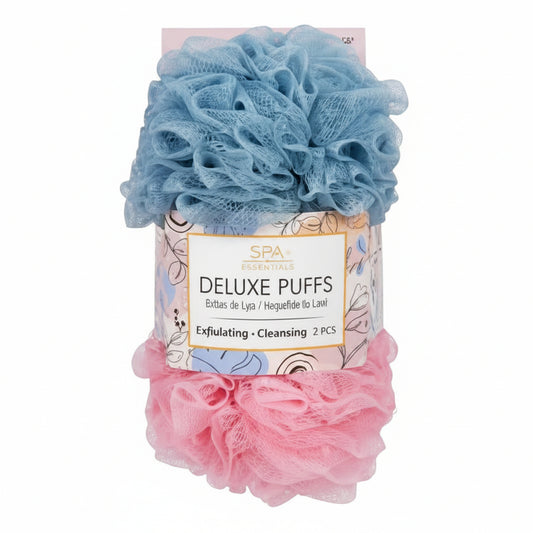 Bath Deluxe Puffs Blue/Pink - 2pcs