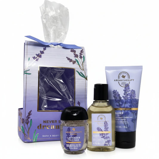 Bath & Body Works Aromatherapy Sleep Lavender Vanilla Gift Set
