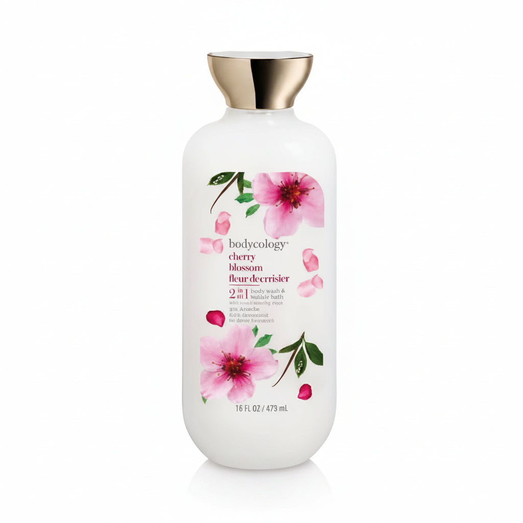 2 in 1 Body Wash & Bubble Bath Cherry Blossom -473ml