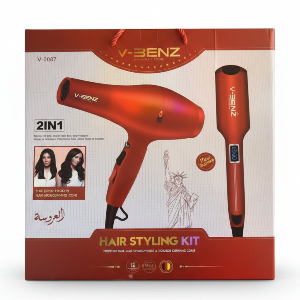 Hair Straightener & Waver Bridal Set -2pcs