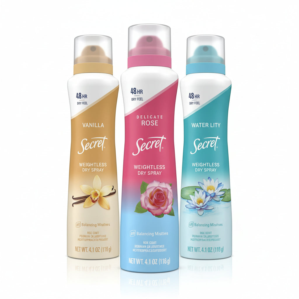 Dry Spray Antiperspirant Deodorant Vanilla, Wild Rose & Waterlily