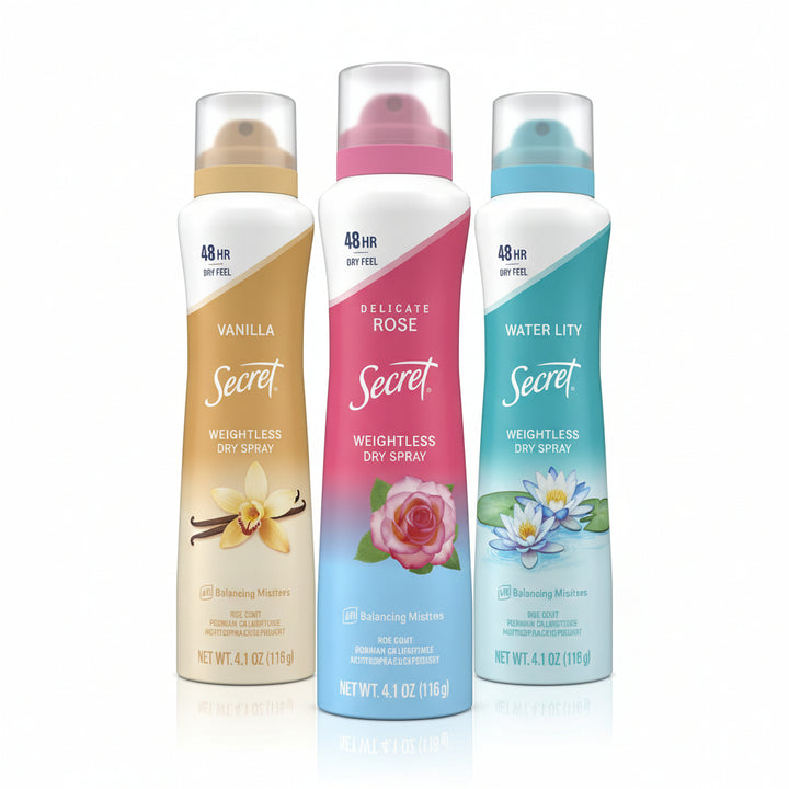 Dry Spray Antiperspirant Deodorant Vanilla, Wild Rose & Waterlily