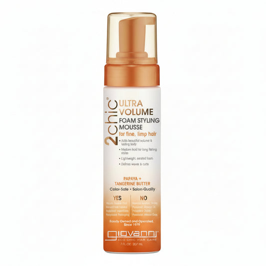 2Chic Tangerine & Papaya Ultra-Volume Foam Styling Mousse -207ml
