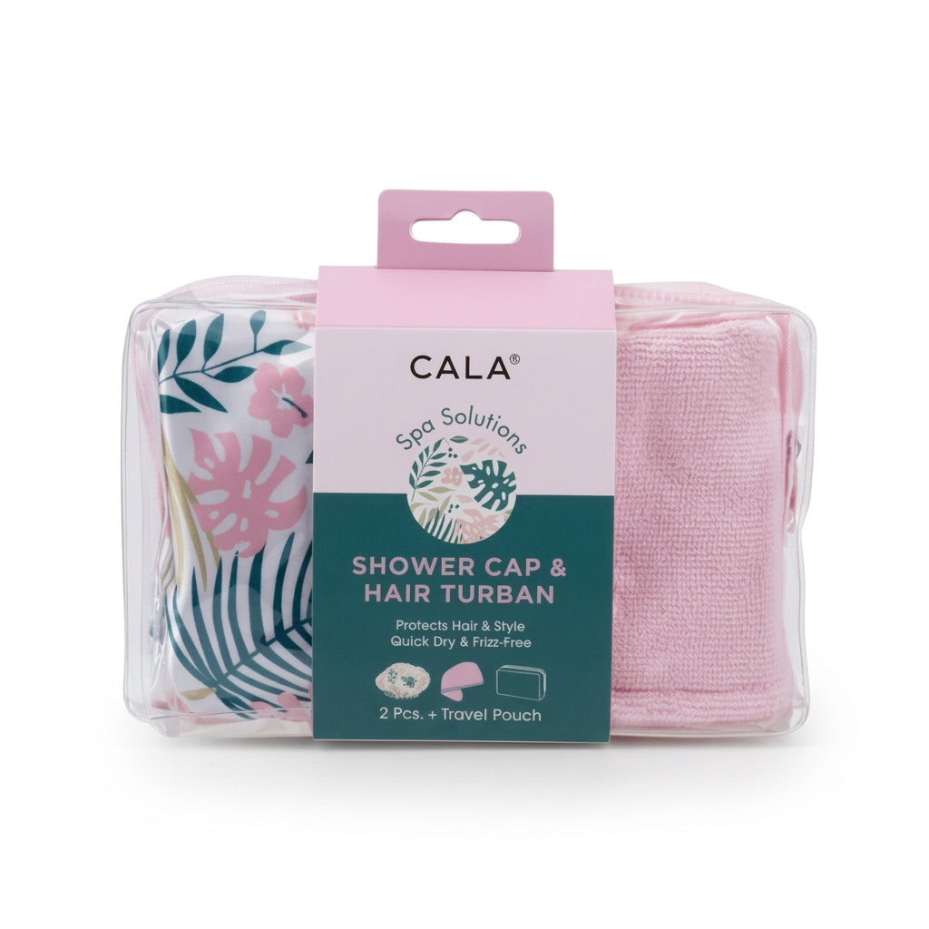 Shower Cap & Hair Turban Set -2pcs