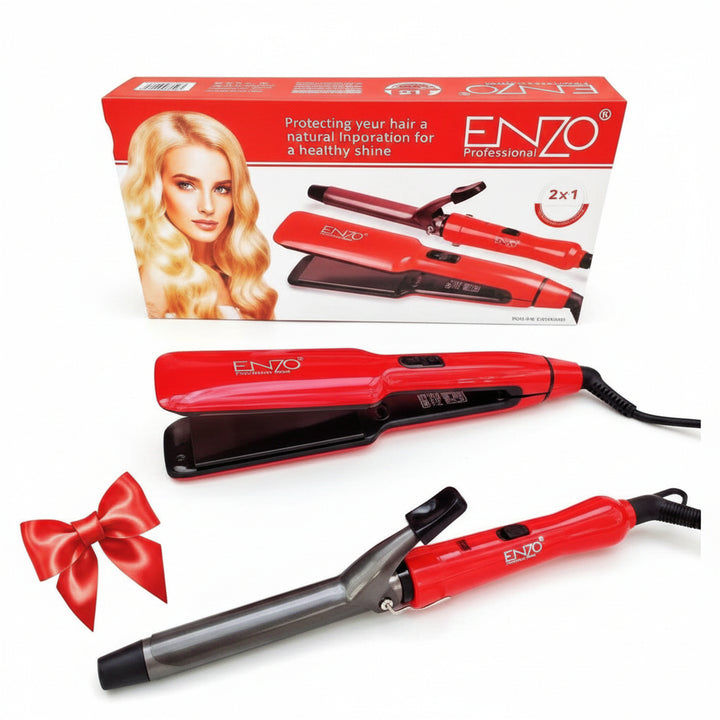2 in 1 Hair Straightener & Curler Red