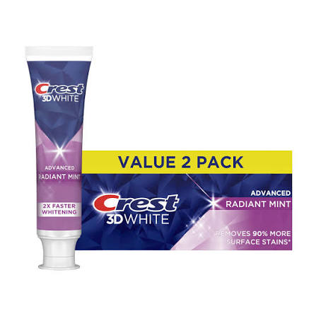 3D White Advanced Radiant Mint Toothpaste -2pcs