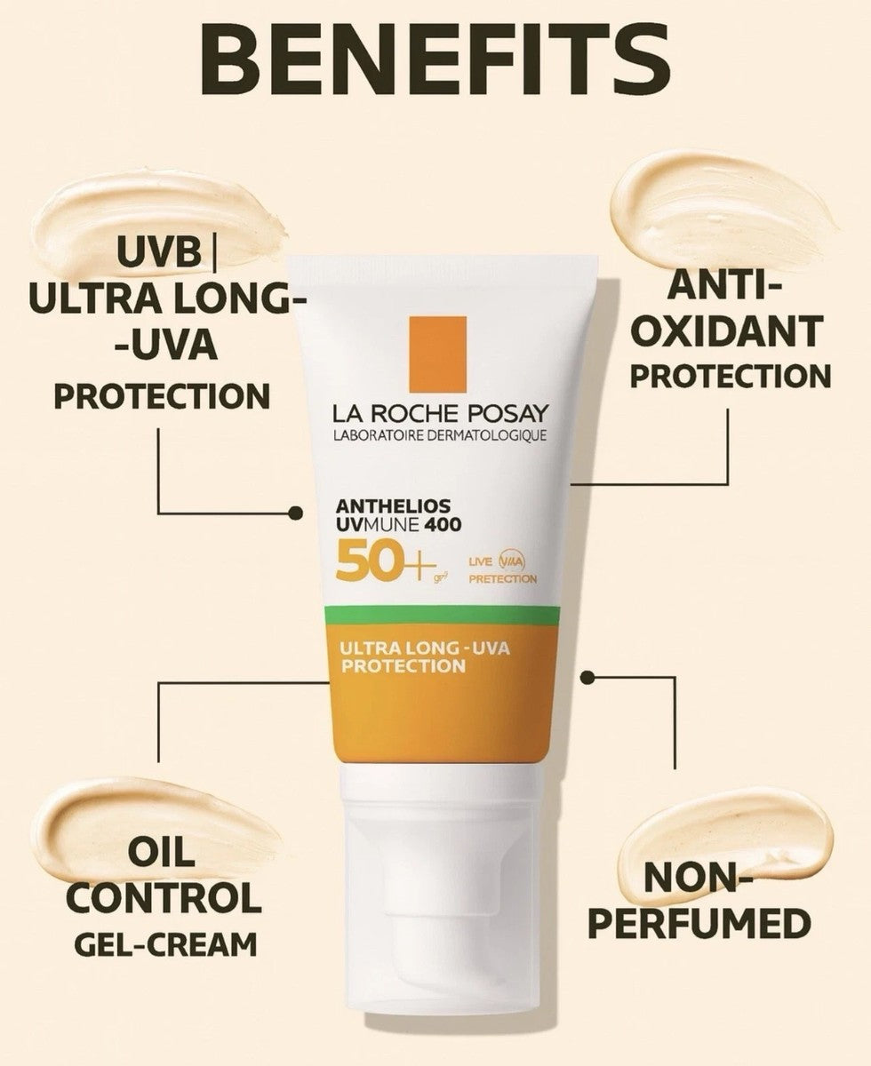 Anthelios UVMune 400 Oil Control Sunscreen SPF50+ - 50ml